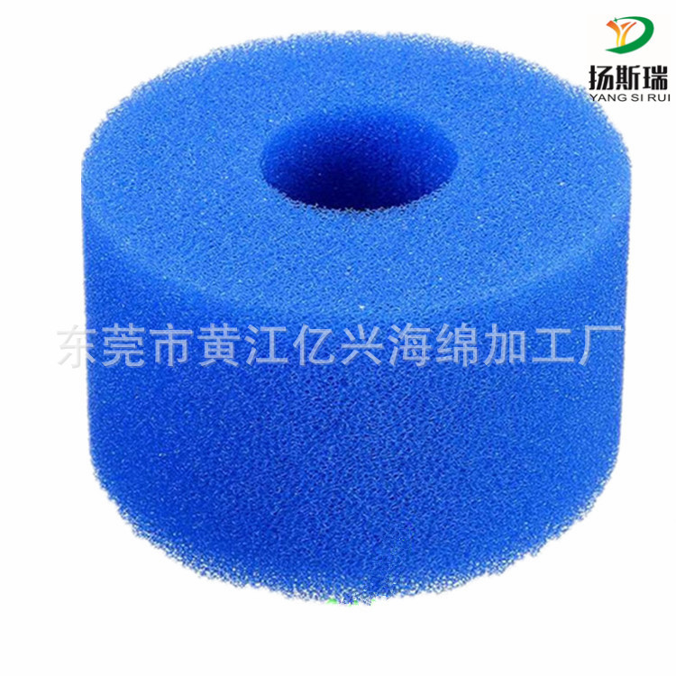 空心聚氨酯过滤海棉管  防尘过滤海绵管 游泳池粗孔爆破海绵管