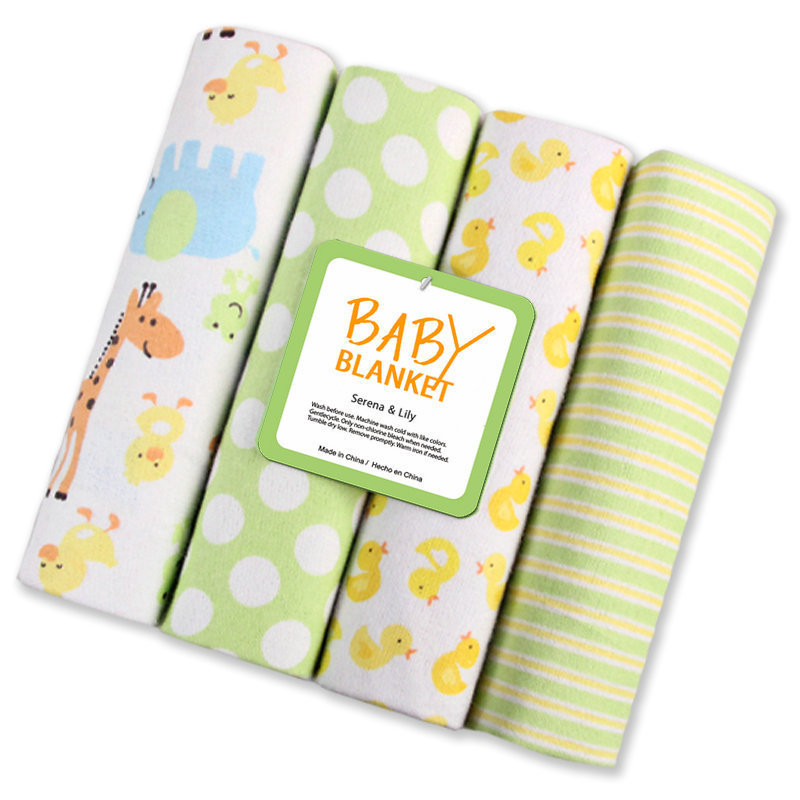 Newborn Standing Wrapped in cloth Four Seasons Available Flannel Sheets suit Printed blankets