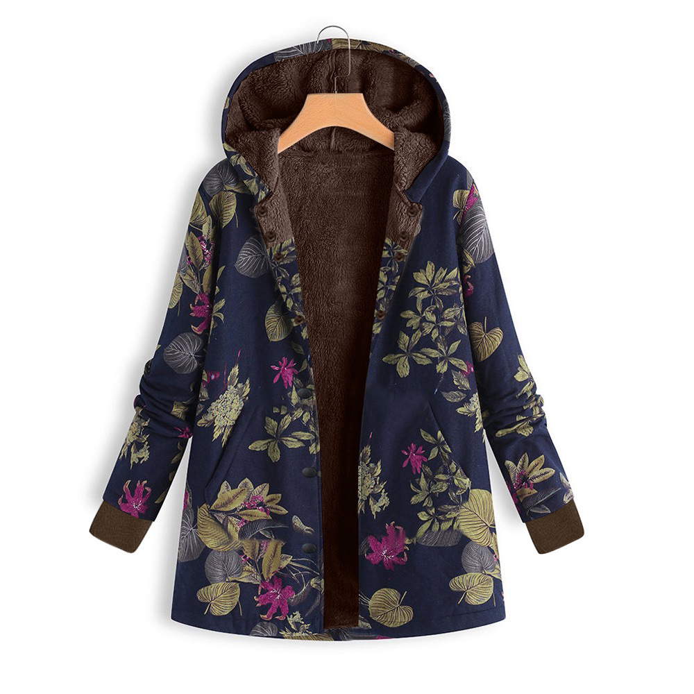 Long-Sleeved Thick Plush Cotton-Padded Jacket NSYF12469