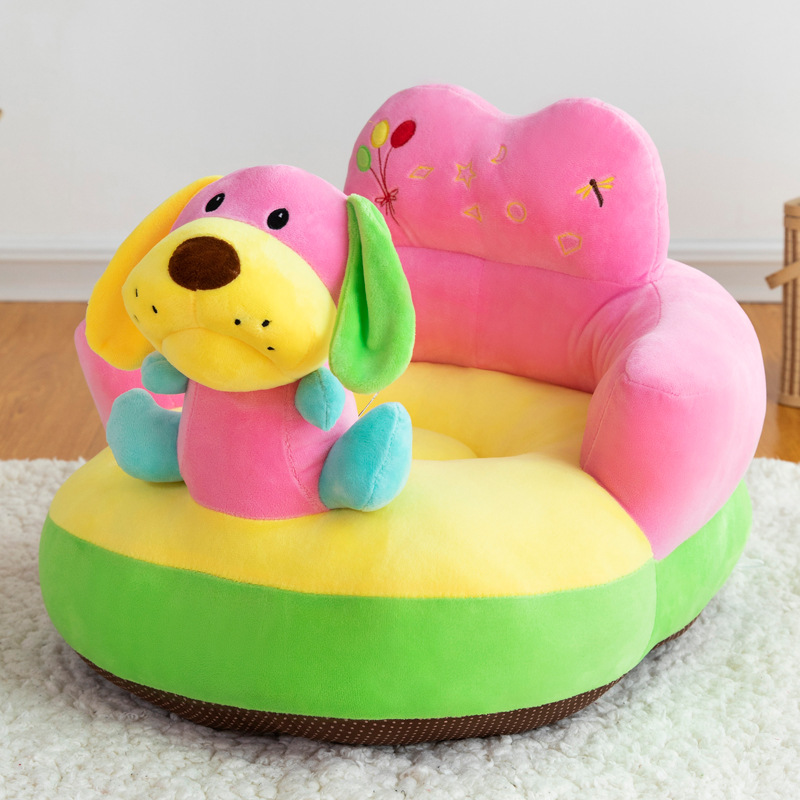 Al por mayor de los niños pequeño sofá asiento de dibujos animados bebé aprendizaje Silla de peluche de juguete bebé asiento de seguridad regalo de cumpleaños