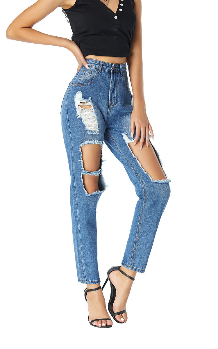 Street Ripped Baggy Denim Pants NSSY9888