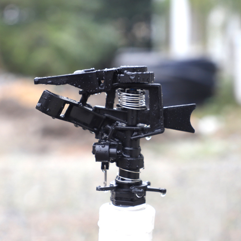 Senyu todo negro rociador de brazo oscilante de plástico rotación automática jardinería riego agrícola sin impuestos