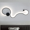简约现代LED壁灯创意波浪床头壁灯背景墙样板房装饰过道北欧艺术