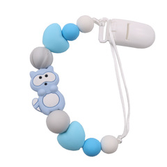 Amazon New Little Bear Silicone Soothing Pacifier Chain DIY Baby Chewable Safe Teether Chain Anti-Drop Chain