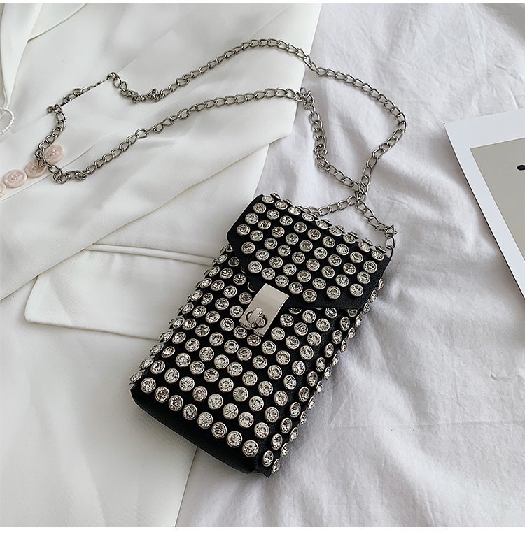 New Fashion Mini Retro  Diamond Shoulder Messenger Bag display picture 6