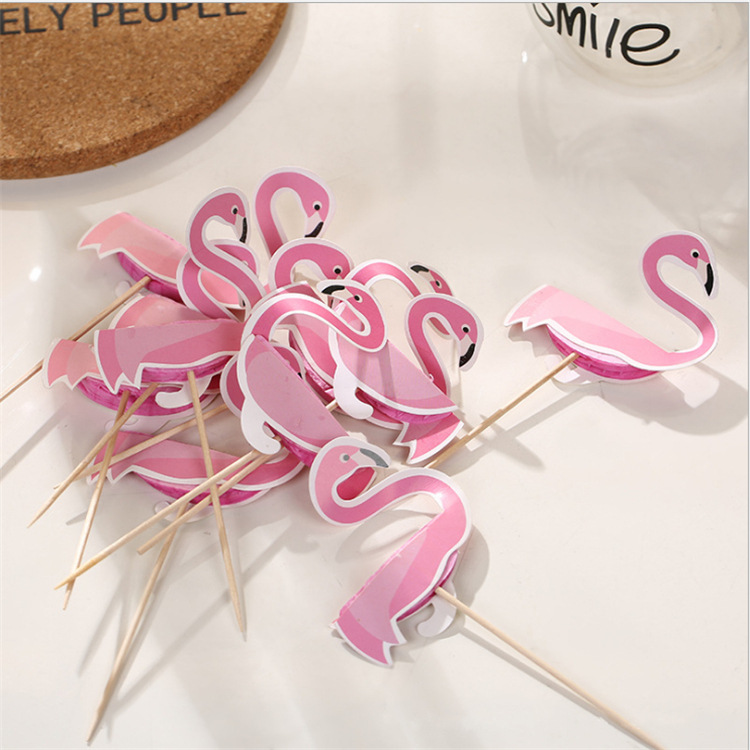 立體菠蘿插牌 水鵝牙簽 水果竹簽冷飲甜品裝飾 藝術牙簽20支裝