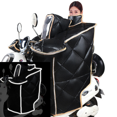 电动车加大侧翼保暖亲子挡风被加厚加绒护腿冬季防风防寒一件代发|ms