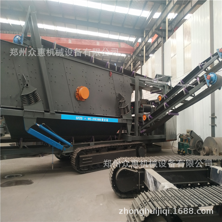 销售1414型鹅卵石制砂机 移动式河卵石破碎机 履带式制沙生产线