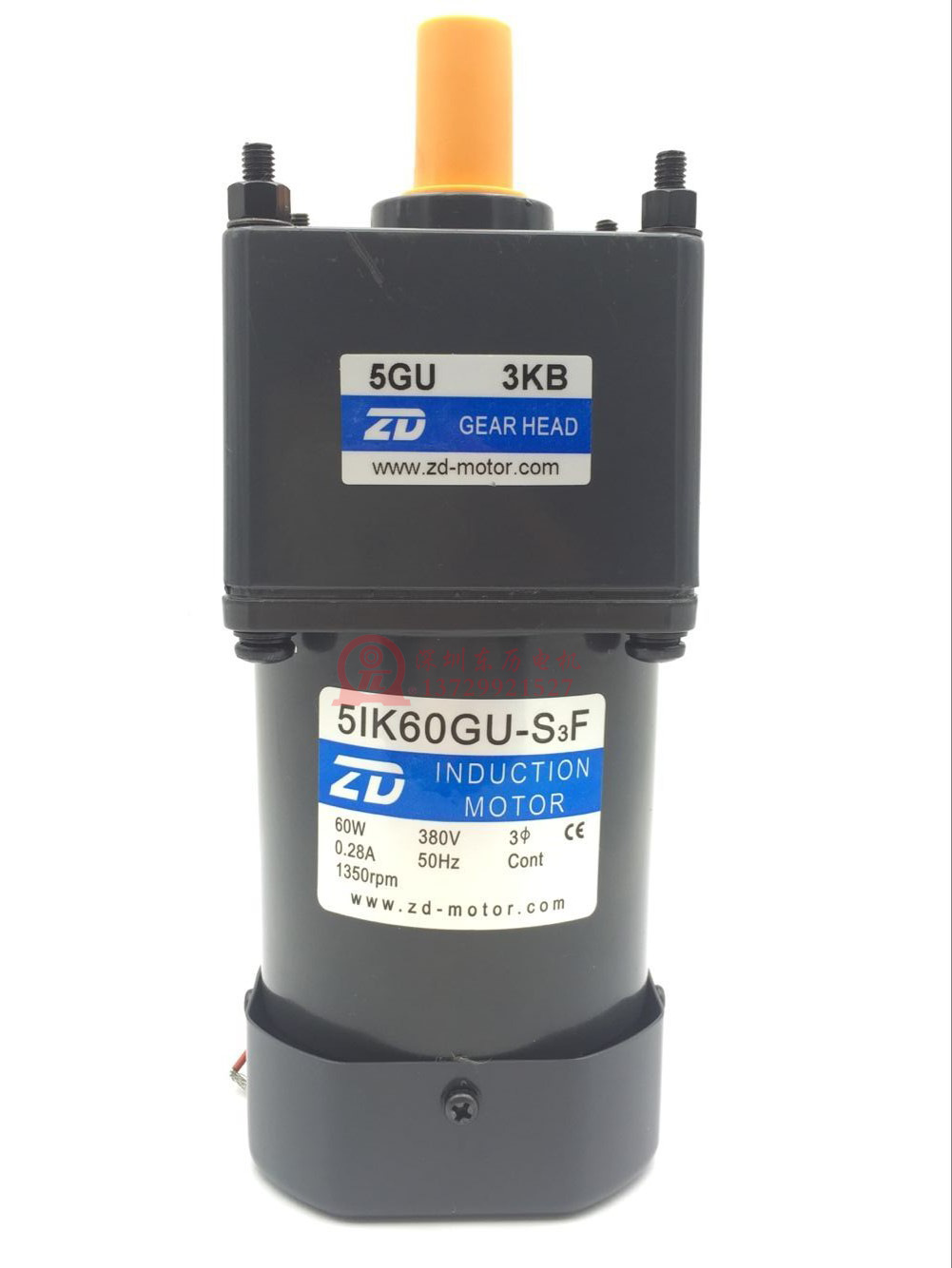 宁波中大电机 ZD GEAR HEAD 5GU-3KB减速机配5IK60GU-S3F定速马达