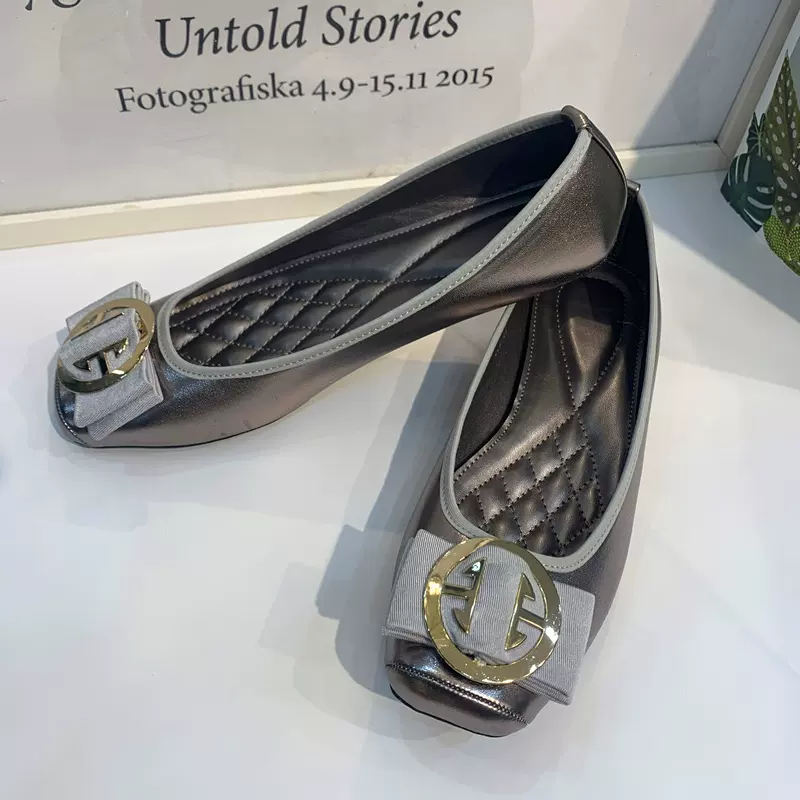 夏季方头平底单鞋豆豆鞋圆扣休闲芭蕾舞大码妈妈女鞋纯色百搭浅口