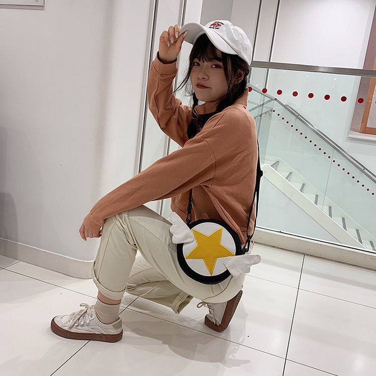 Japanese Fashion New   Cute Cartoon Magic Sakura Canvas Shoulder Bag Girl Cute Funny Purse  Wholesale display picture 58