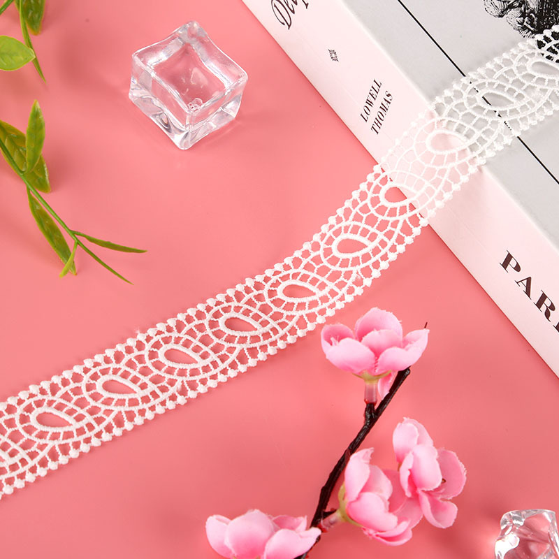 现货供应牛奶丝刺绣花边 内衣精美花边 DIY服装服饰辅料
