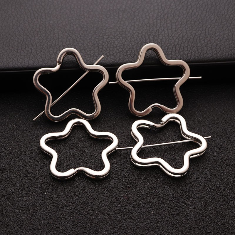 Manufacturer key ring iron ring special-shaped key chain plum…