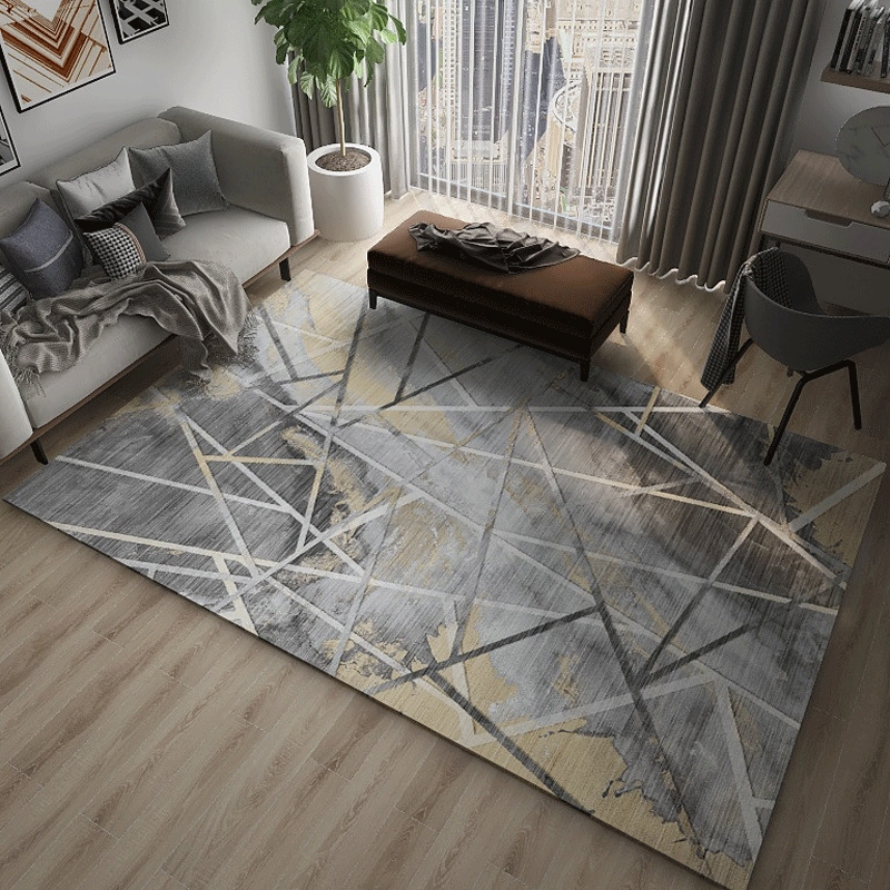 Современный коврик для гостиной и спального места, простой и элегантный дизайн, принт