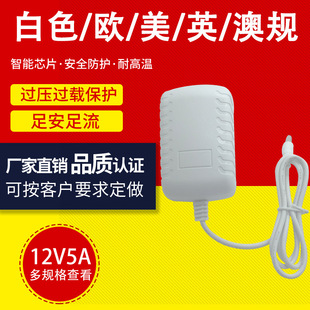 12V1A white power adapter 2A3A European and American regulations British regulations white power LED light with makeup mirror power supply