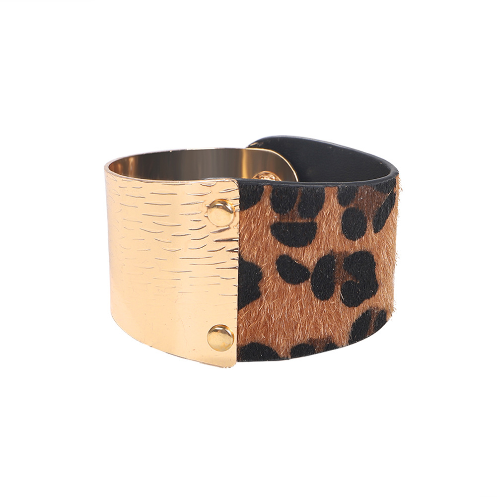 Hot Selling Jewelry  Retro National Style Leopard Leather Bracelet Bracelet  Wholesale display picture 5