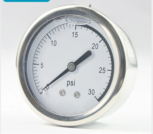 [Золотой] Нержавеющая сталь антикоррозийный барометр Обычный манометр Масляный манометр Y-63 сейсмостойкий манометр