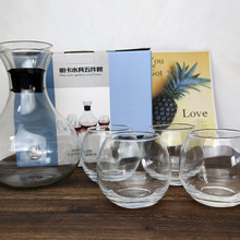 歐式  琥珀帕卡水具五件套 玻璃冷水壺泡茶壺茶具禮品