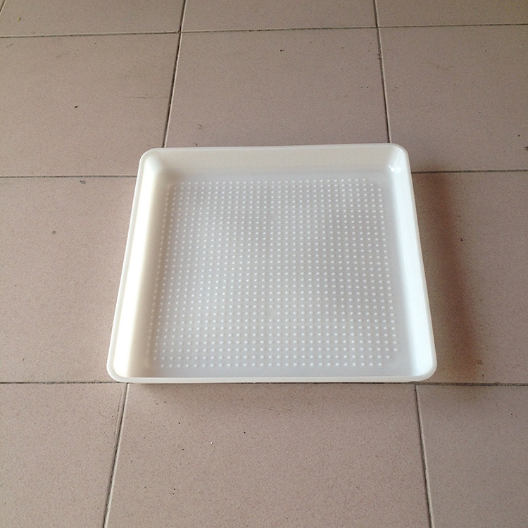 Fábrica al por mayor de pollo que sirve pollo Placa de alimentación pato ganso redondo cuadrado de plástico engrosada Placa de alimentación