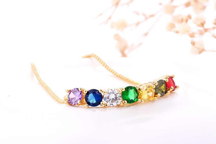 fashion personality seven-color rainbow bracelet
