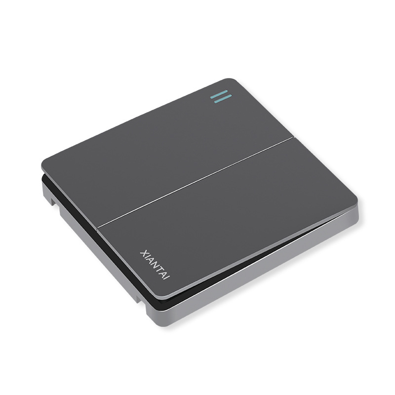 Dark Space Gray Switch 86 black two-position single-control switch, supply plastic-coated steel dual single-control switch