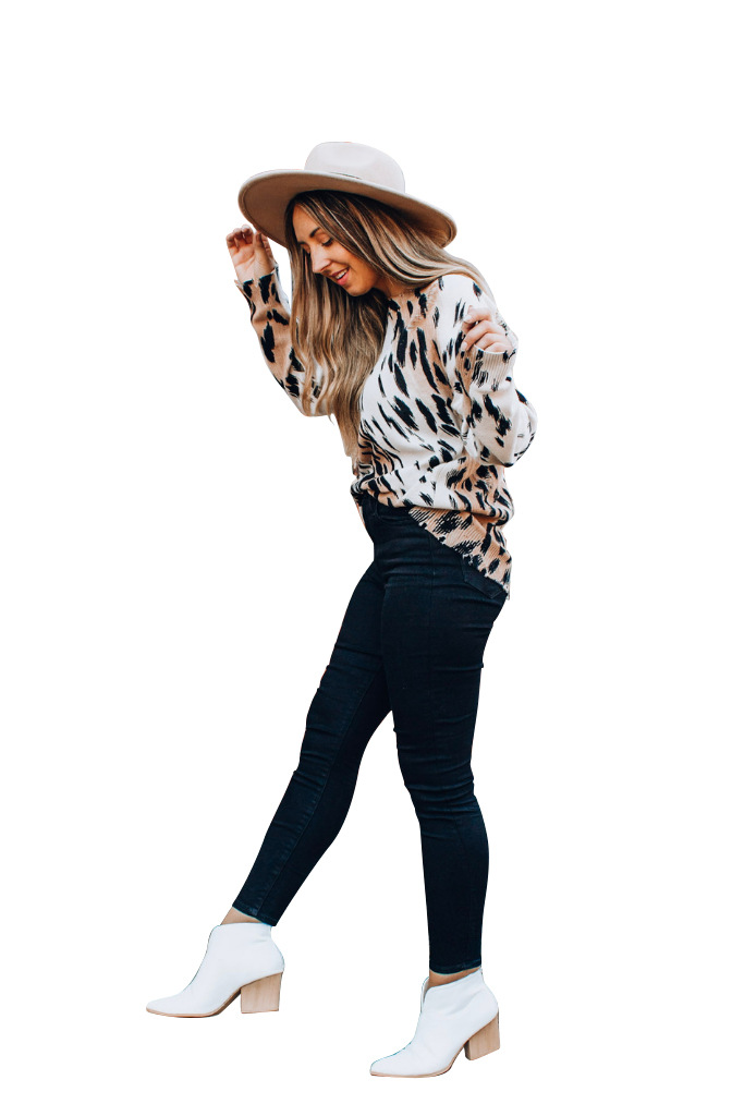 leopard print long-sleeved T-shirt nihaostyles clothing wholesale NSYDY86930