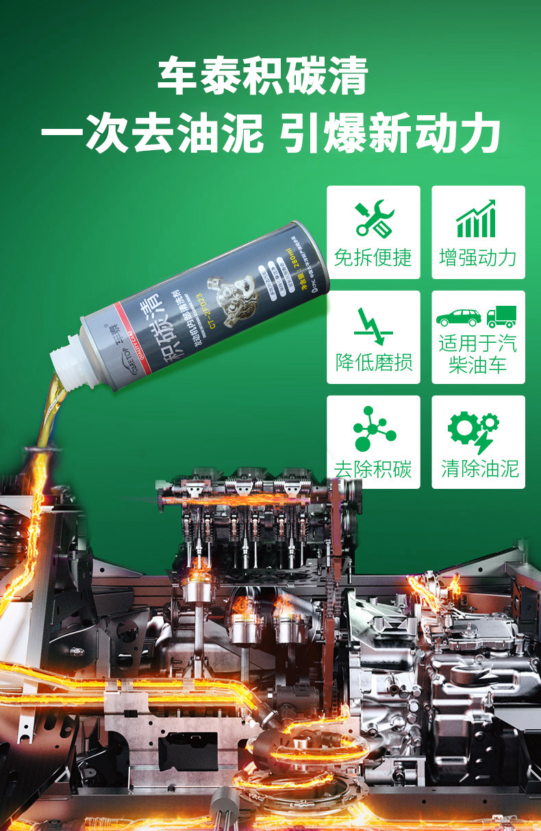 Chetai Car Engine Cleaner Carbon Deposit Remover 280ml Internal Engine Oil