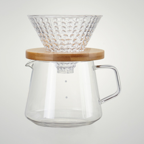 Hot and cold resistant glass coffee pot strawberry filter cup V60 filter drip coffee funnel manufacturer large quantity discount