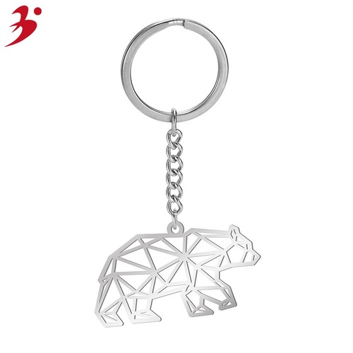 Cross-border European and American popular accessories Animal forest stainless steel keychain Car ornament Accessory wholesale