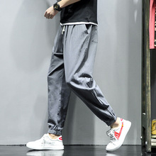 中国风棉质男裤子复古夏季宽松哈伦裤男士棉麻休闲裤男装束脚长裤