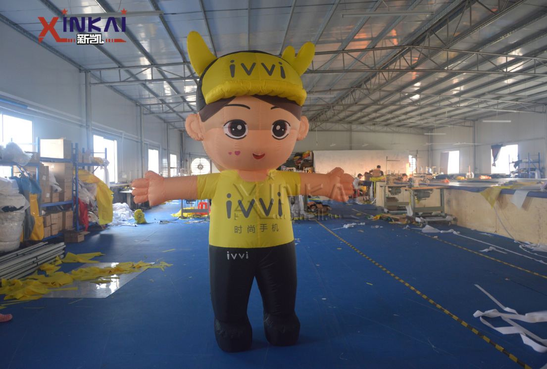 厂家定制 充气行走人偶服装 活动充气公仔气模 充气人偶卡通模型