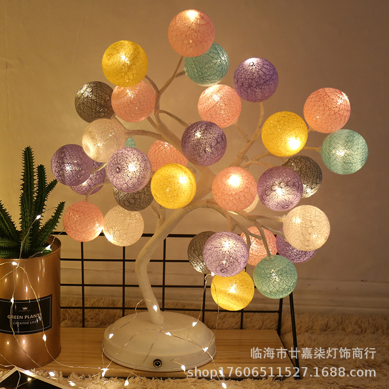 LED Macaron tree lamp birthday gift indoor photo Decoration lamp string wholesale net red proposal decoration