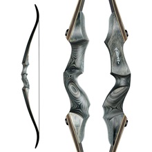 反曲美式猎弓传统3D弓箭户外射击装备射箭器材木黑猎人质分体套装