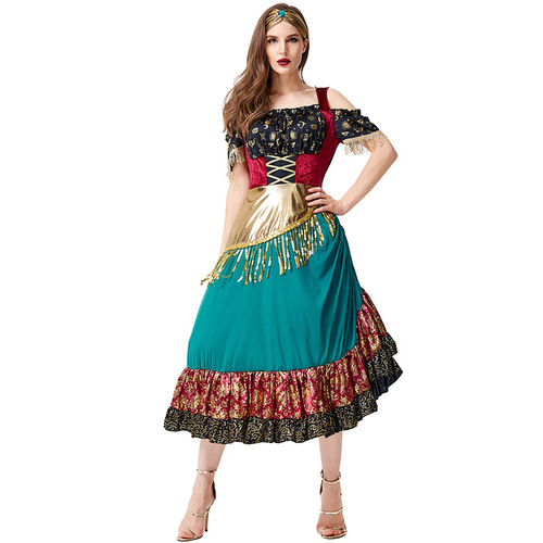 Halloween show flamenco costume STARLIGHT GYPSY stage performance fortune teller girl