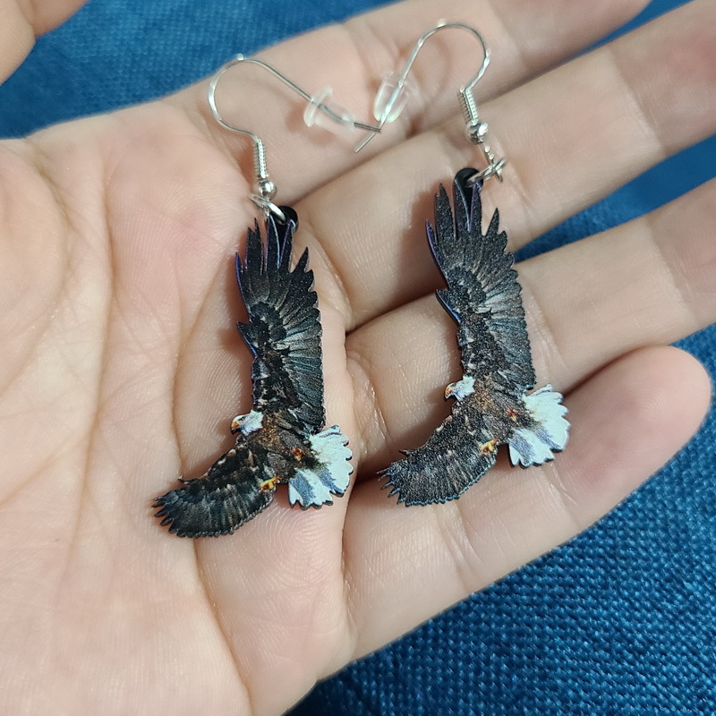1 Pair Exaggerated Bird Arylic Womenu0027S Drop Earrings