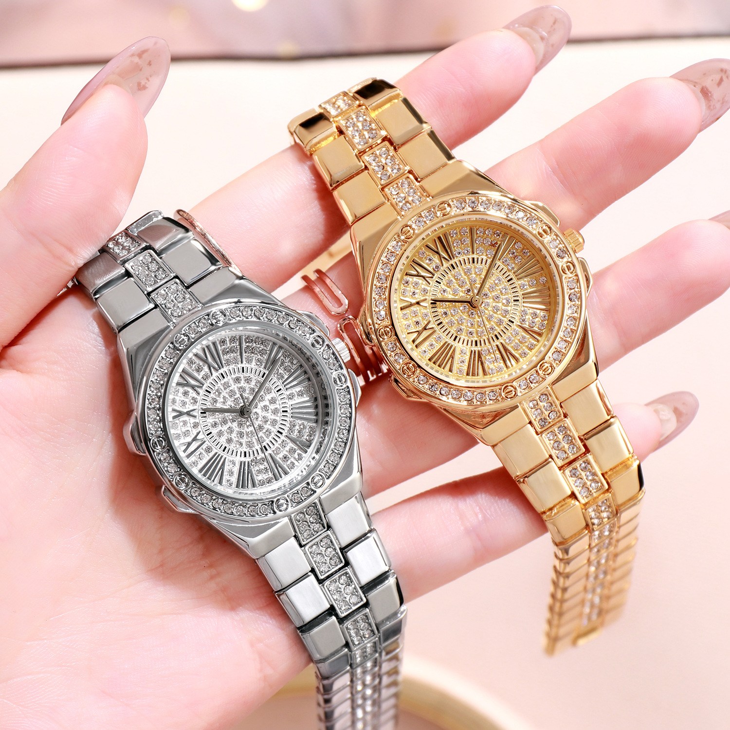 BW New Hot Selling High end Diamond Full Sky Star Bracelet Waterproof Women's Quartz Watch_voghion.com