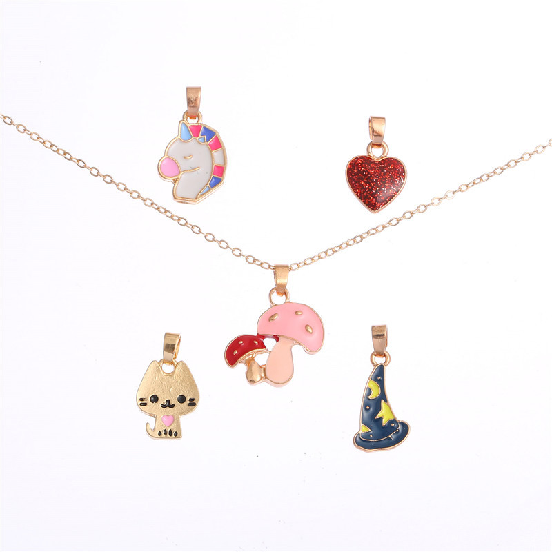 Cartoon Style Geometric Alloy Enamel Girl's Necklace display picture 5