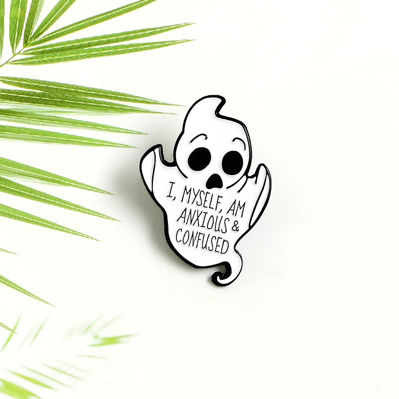 Fashion Letter Ghost Alloy Plating Unisex Brooches display picture 3