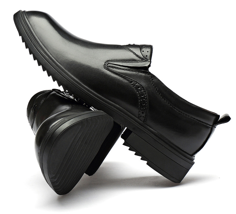 Men's Alligator Pattern Leather Shoes Round Toe Casual Formal_voghion.com