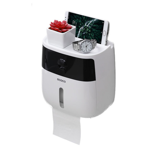 Toilet paper box bathroom tissue rack toilet home punch-free wall-mounted creative paper box roll