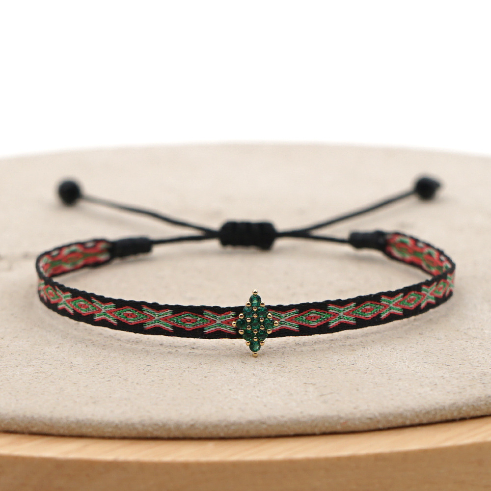 Fashion Bohemia Retro Ethnic Style Ribbon Diamond Bracelet For Women display picture 12