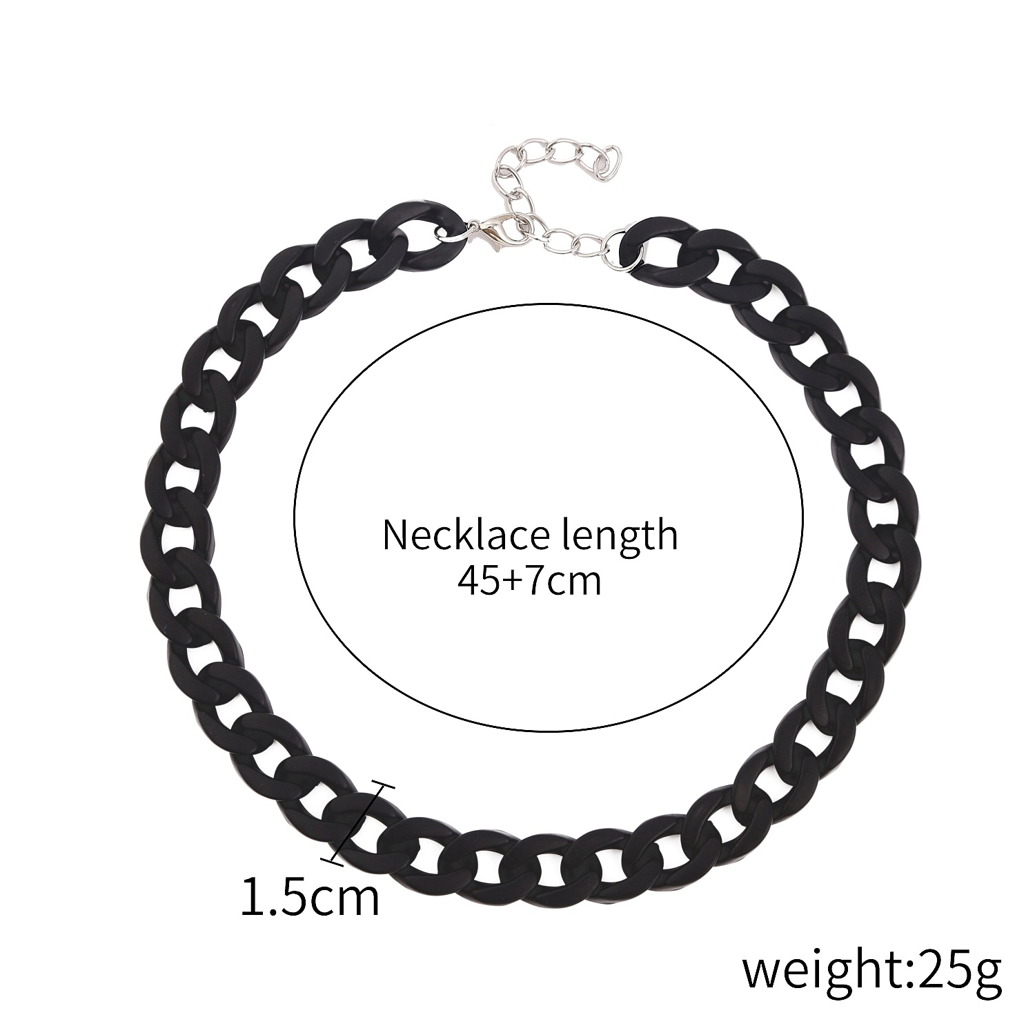 Personalised Acrylic Chain Necklace For Women Statement Jewellery_voghion.com