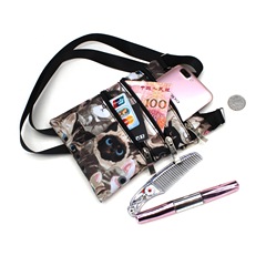 復古休閒時尚小背包小貓咪斜挎包單肩包迷你小方包戶外運動郵差包