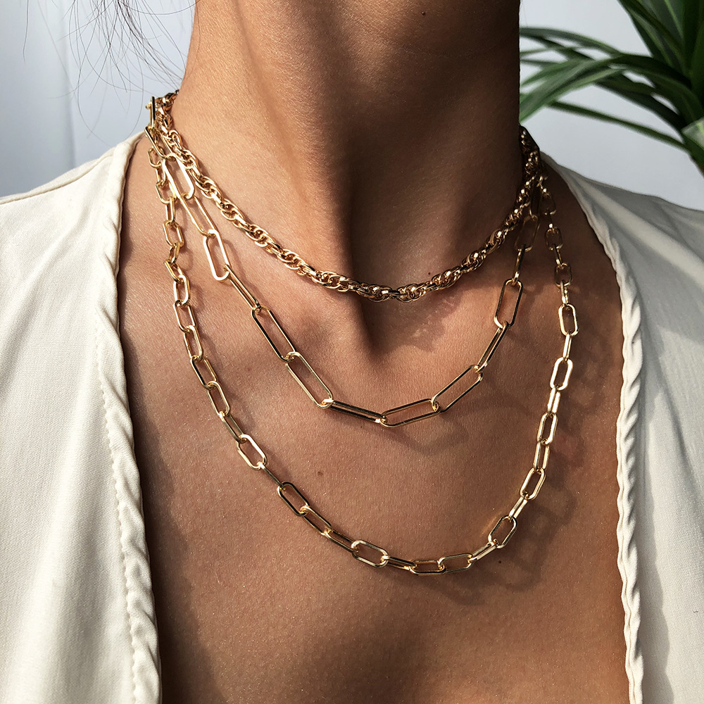 Fashion Bohemia Neck Accessories Retro Necklaces Alloy Necklaces Multi-layer Suit Necklace For Women Wholesale Nihaojewelry display picture 5