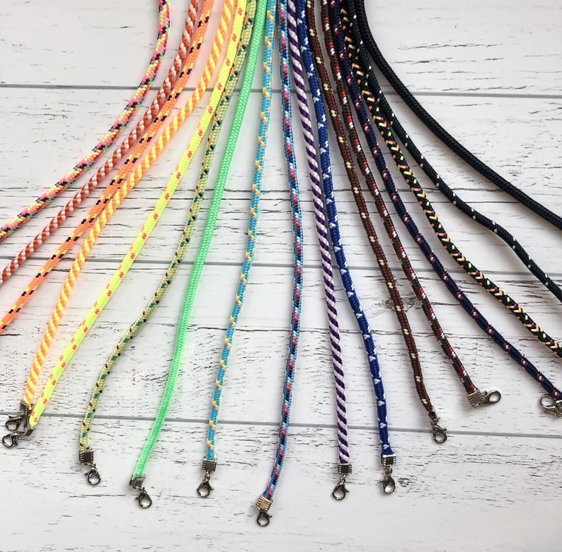 跨境热销口罩延长绳防丢绳 可加调节扣防风绳 颜色多样口罩绳