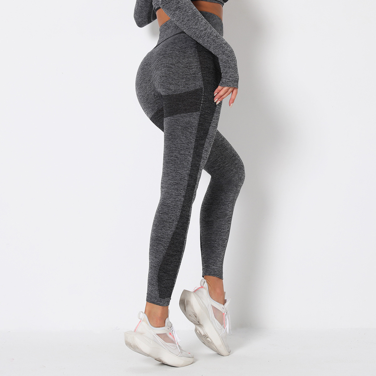 high-waist tight-fitting quick-drying cropped yoga pants NSNS11020