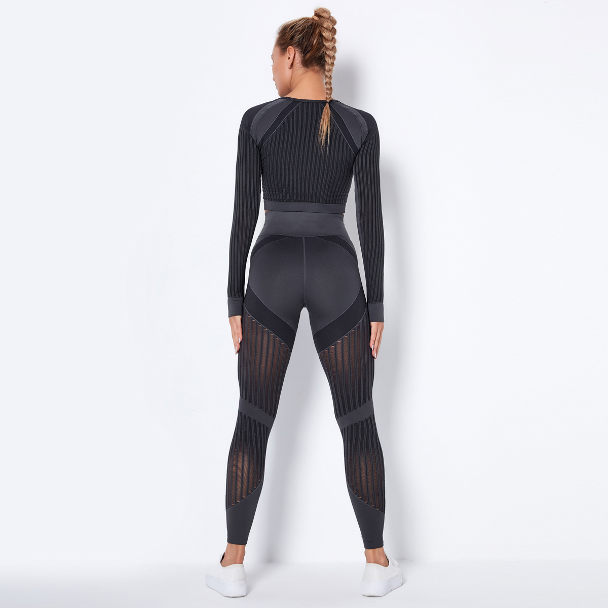 Seamless Knitted Quick-Drying Sports Yoga Suits NSLX8983