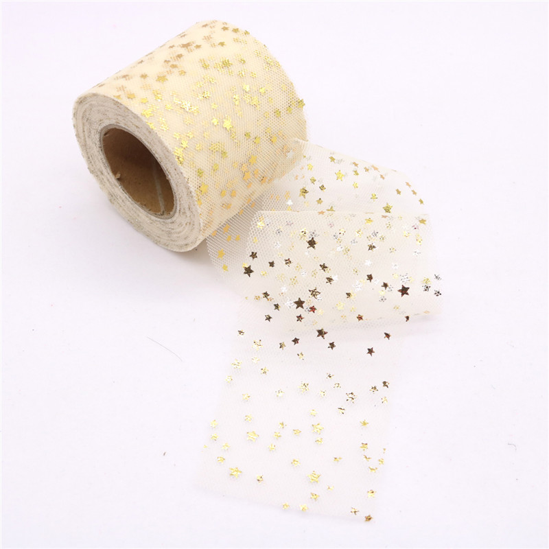 Bronzing Five-pointed Star Net Yarn Roll Children Bow Hairpin Princess Doll Yarn Skirt Accessories display picture 8