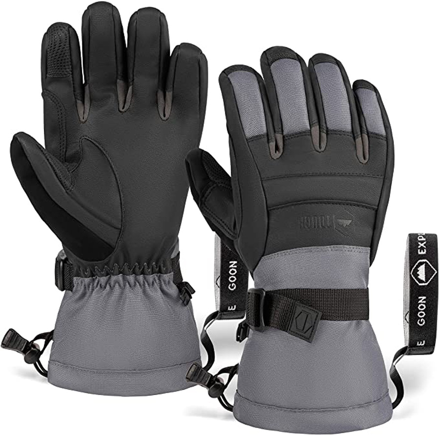 美国进口保暖滑雪手套 男士冬季女防风防水全指加厚棉户外摩托车