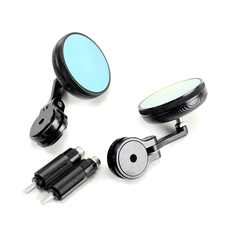 Flyquick motocicleta espejo retrovisor becerro U1 coche eléctrico universal manillar espejo retrovisor espejo azul cristal espejo trasero image 5